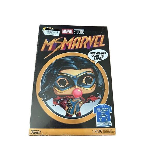 MS MARVEL Funko Pop Tees Marvel T Shirt Target Limited Edition Sealed Adult Sz M - Picture 1 of 6